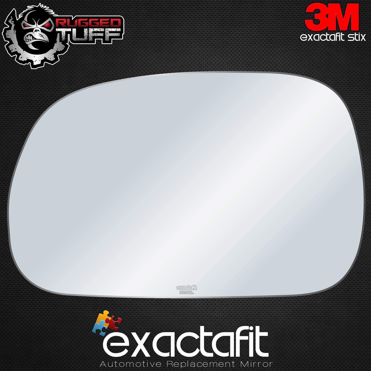 exactafit 8260L Driver Left Side Mirror Glass Replacement fits 1996-2002 BMW Z3 by Rugged TUFF 