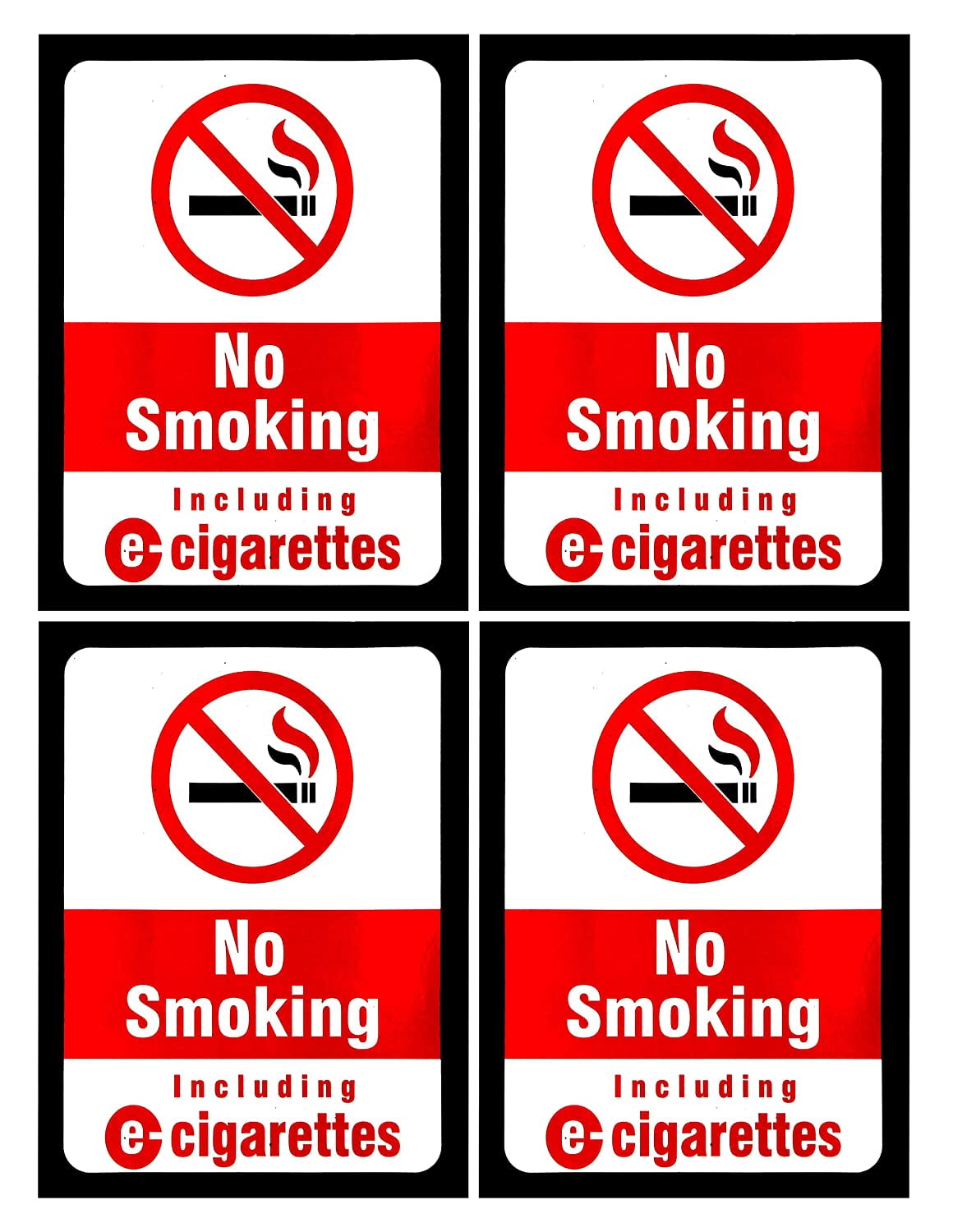 6 X NO EATING DRINKING SMOKING VAPING DRUGS STICKERS SIGNS FOR GLASS RED & WHITE 