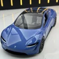 thumbnail image 5 of 1:24 Scale Alloy Tesla Roadster Sport Car Model Diecast Metal Toy Vehicles Convertible Car Toy Boy Gift Collective Home Decor, 5 of 7