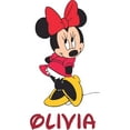 thumbnail image 2 of Cute Minnie Mouse Cartoon Customized Wall Decal - Custom Vinyl Wall Art - Personalized Name - Baby Girls Boys Kids Bedroom Wall Decal Room Decor Wall Stickers Decoration Size (40x20 inch), 2 of 2