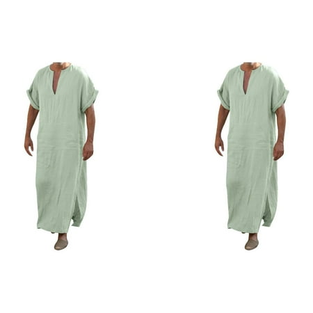 2 Pack Mens Casual Fashion Mens Dress Shirts Plus Size Cotton V Neck Short Male Bodysuit Sleeve Robe Jacket Cool Dragon Shirts Men Mens Suit Romper Appar