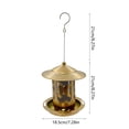 thumbnail image 3 of Tuvgenk Hummingbird Feeder Outdoor Hanging Wild Bird Feeders Iron Decorative Gold Large 7x16 inch, 3 of 6