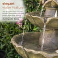 thumbnail image 4 of Alpine Corporation USA142SLR Polyresin Flower Style Garden Fountain, Tan, 4 of 13