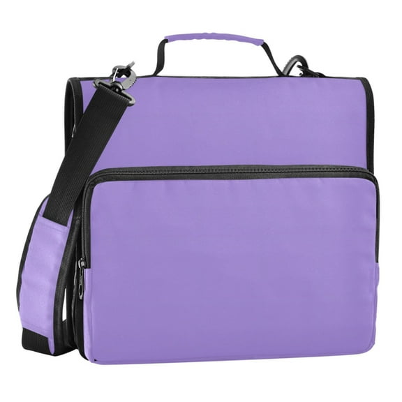 ALAZA Zipper Binder Light Purple 3 Ring Trapper Keeper File Folder Organizer Bag