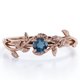 thumbnail image 1 of JeenMata Hojas de Árbol - Peridoto Genuino de Corte Redondo de 0,50 Quilates - Anillo de Compromiso Solitario - Baño de Oro Rosa de 18 K sobre Plata, 1 of 6