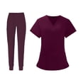 thumbnail image 3 of Uniforme Set Pantalones Cómoda Mejorada para Mujeres L rojo Zulema Blusa y pantalones médicos, 3 of 8