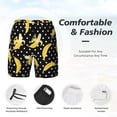 thumbnail image 3 of Naloa Banana Print Men Swim Trunks with Compression Liner ,Board Shorts,Men's Swim Shorts with Drawstring and Elastic Waistband-3X-Large, 3 of 6