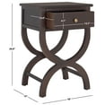 thumbnail image 3 of SAFAVIEH Maxine Solid Nightstand with Storage Drawer, Walnut (18 in. W x 15 in. D x 26.8 in. H), 3 of 13