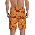 thumbnail image 3 of Naloa Mushroom Men's Short Pajama Pants, Lounge Comfort Shorts with Elasticized Waistband and Side Pockets - Medium, 3 of 9