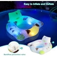 thumbnail image 3 of FANNGYX Solar Pool Float with Color-Changing Lights, Premium Inflatable Lounge Chair with 2 Cup Holders & Armrests, Adult Pool Raft for Night Swimming LG618-212, 3 of 7