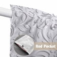 thumbnail image 4 of Floral Patterns Swag Valances for Windows, Kitchen Curtains 36 Inch Length 2 Panels Set, Silver White Flowers Leaves Aesthetic Short Curtains for Small Windows Rod Pocket Cafe Curtains Drapes 28"x36", 4 of 8