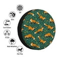 thumbnail image 4 of Sikiie Green Plants with Fox PVC Leather Spare Tire Wheel Cover Spare Tire Cover, for Car Truck SUV Camper Trailer Universal Fit(14-17in)-17 inch, 4 of 6