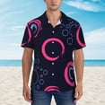 thumbnail image 4 of Circle Element Hawaiian Shirts For Men, Summer Short-Sleeve Relaxed-Fit Button-Down Shirts Large, 4 of 9