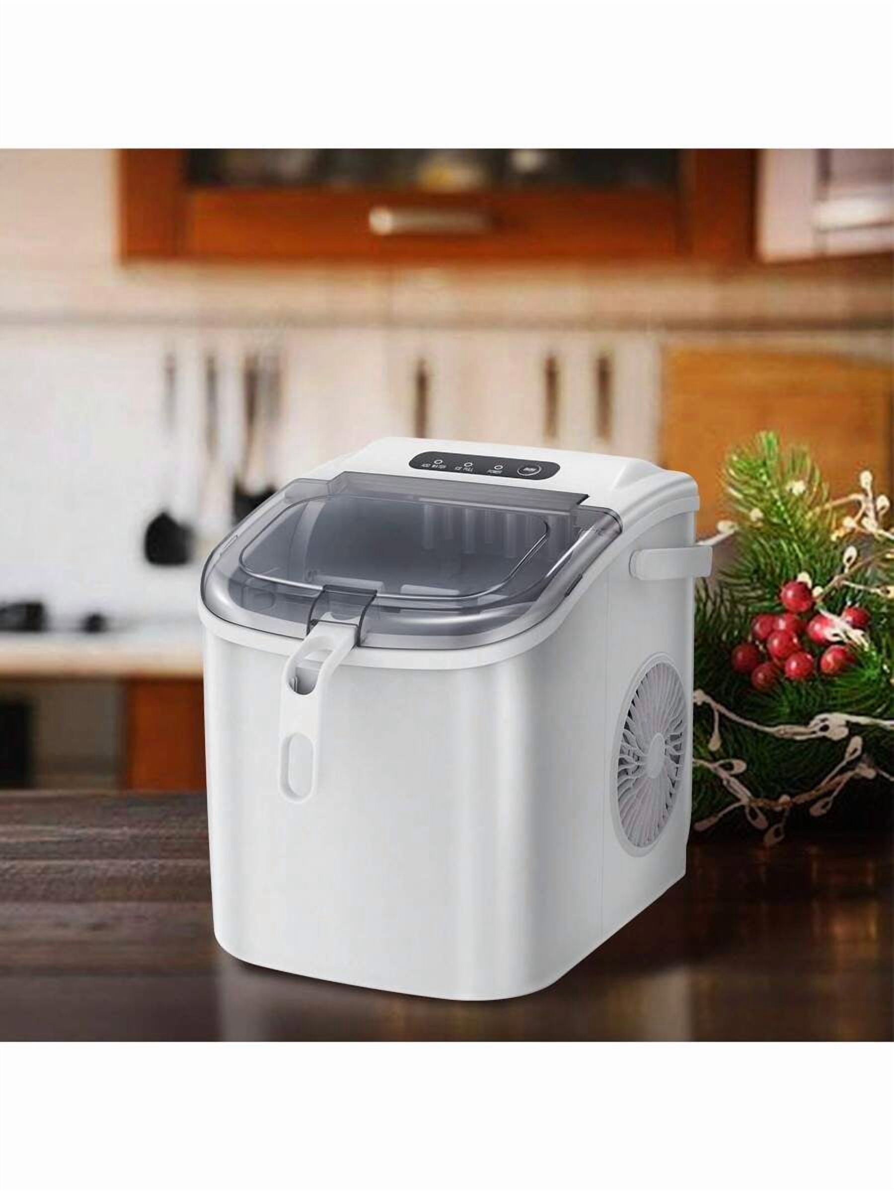 Havato Nugget Ice Maker Countertop,  Self-Cleaning  Ice Maker With Ice Basket & Scoop, 26Lbs/24H, 9 Ice Cubes Ready In 6 Mins, Chewable Ice Maker Machine For Home Camping Party RV