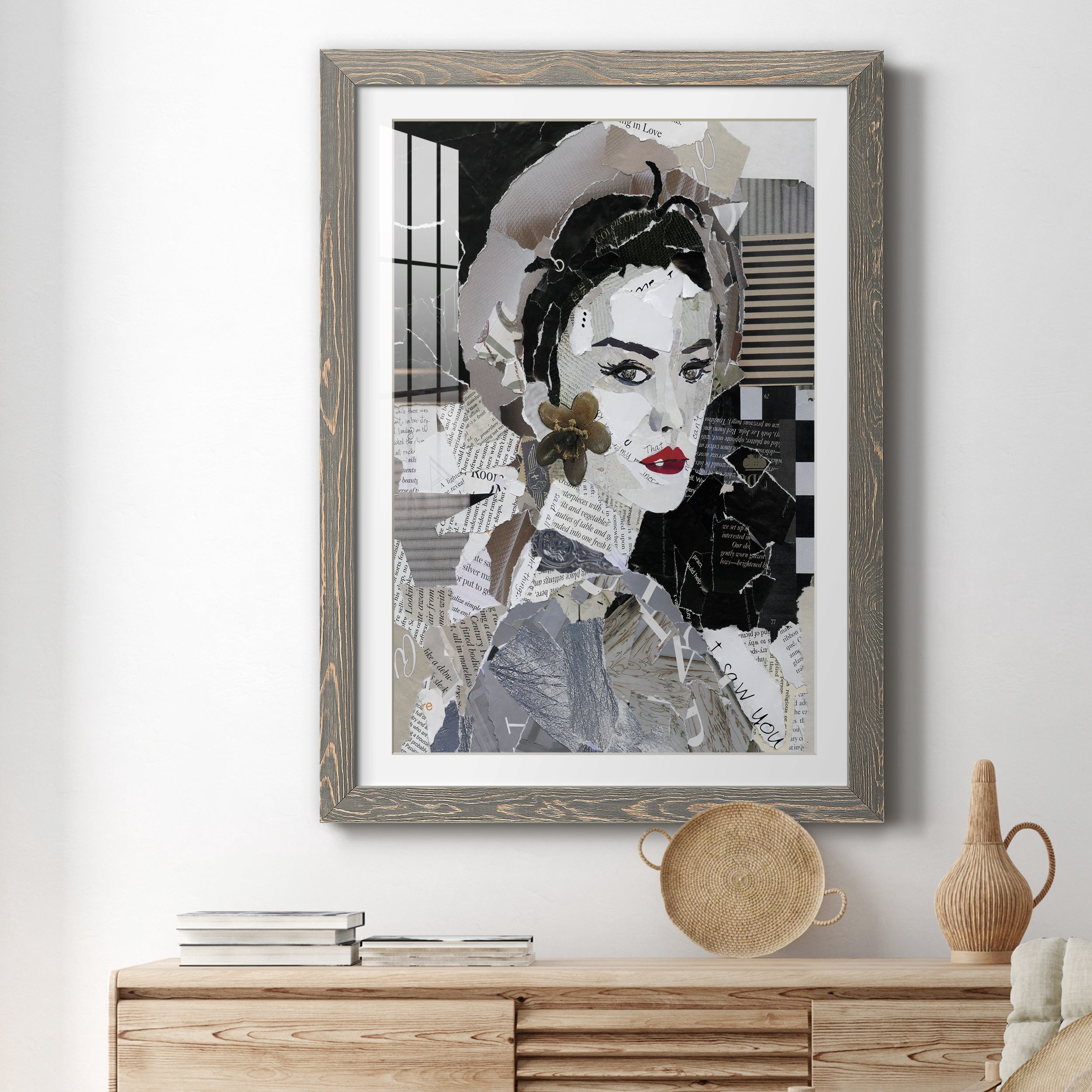 Runway Pause - Premium Framed Print - Distressed Barnwood Frame - Ready to Hang
