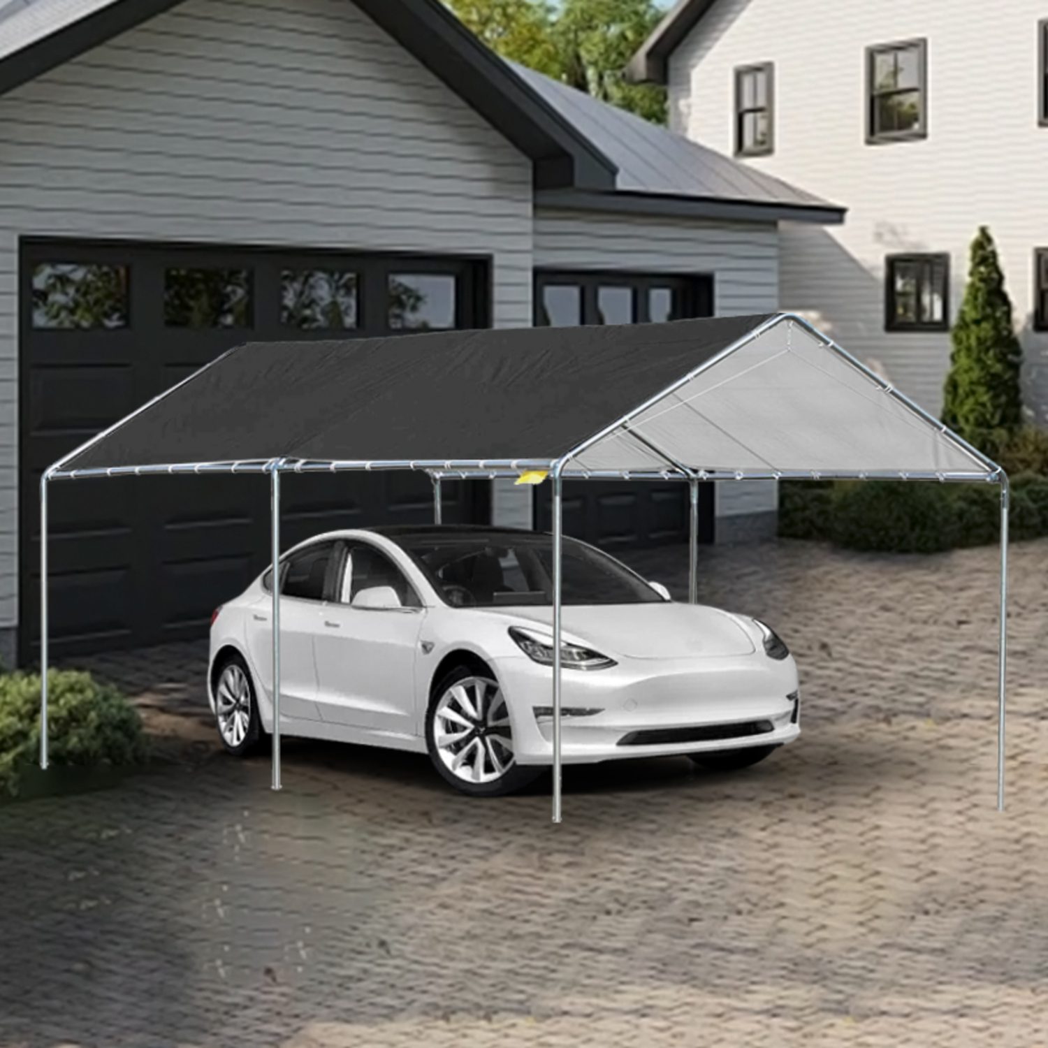 OPTUTUS 236 x 134 Inch Carport Replacement Canopy - Heavy-Duty Oxford Fabric Waterproof UV