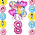thumbnail image 3 of Decoración de cumpleaños de princesas de Disney, vajilla, vasos de papel, platos, globos, mantel, telón de fondo, pancarta, suministros para fiestas para bebés y niños, 3 of 5