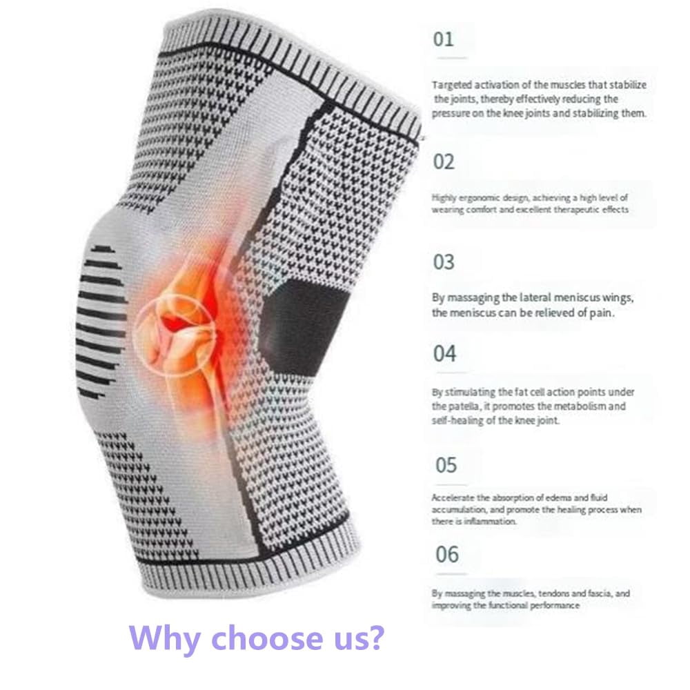 Motion Max Knee Pro Brace, Bone-on-Bone Support, Adjustable Non-Slip Straps
