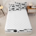 thumbnail image 4 of Erosebridal Cartoon Vehicle Zipper Full Size Comforter Sets with Fitted Sheet and 2 Pillowcases,Tree Mountain Builder Sketch Zipper Bedding Set For Boys,Reversible,4 Pieces, 4 of 7