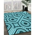 thumbnail image 2 of Ahgly Company Indoor Rectangle Patterned Teal Green Area Rugs, 3' x 5', 2 of 6