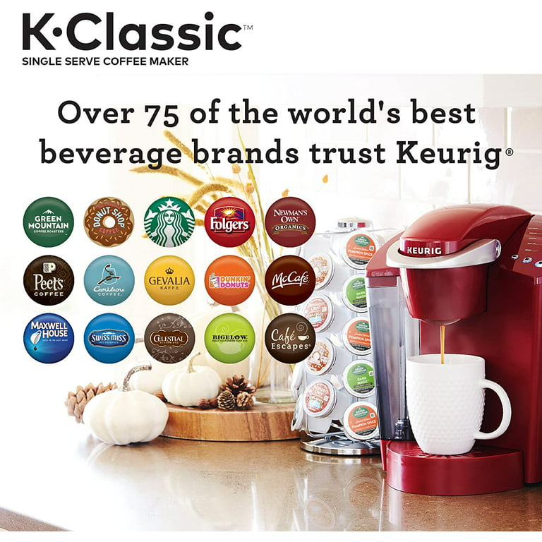 Keurig K-Classic Coffee Maker, Single Serve K-Cup Pod Coffee Brewer, 6 to  10 Oz. Brew Sizes, Rhubarb