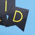 thumbnail image 5 of Banderines de papel con diseño de cola de pez dorada y letras "Treinta Sucias" (negro), 5 of 5