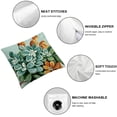 thumbnail image 4 of SHANXI Throw Pillow Covers Square Abstract Succulents Flower Orange Soft Decorative Bedroom Apartment 12x12in, 4 of 5
