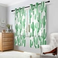 thumbnail image 2 of Yayeee Window Curtains Light Filtering 63"x42" Grommet Panel Pair Home Living Room Decor, Cactus Pattern, 2 of 7