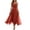 Orange, variant on NordicNest Women's Spaghetti Strap Tulle Midi Dress Cowl Neck Ruched Bodice with Asymmetrical Flowy Skirt Elegant Party Wedding Guest Gown Orange,L