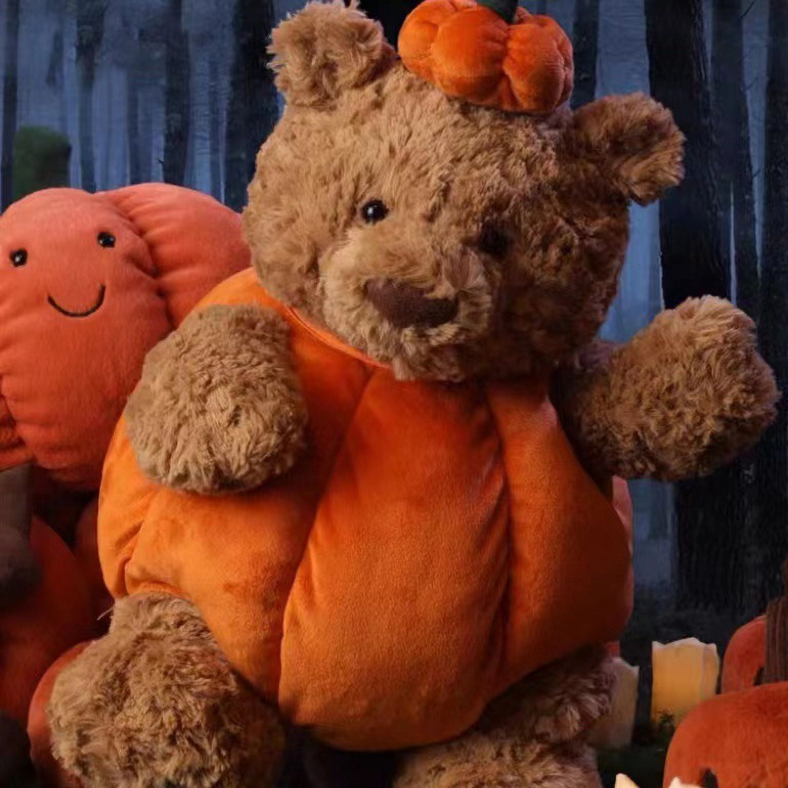 MEETOO Soft Stuffed Animals & Plush Toys, Halloween Pumpkin Plush Bear