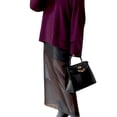 thumbnail image 3 of Women'S Sheer High Waist Skirt Fashion Chic Casual Office Midi Pencil Skirt Elegant See Through, 3 of 7