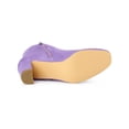 thumbnail image 3 of BLISSFUL STEP Valentine's Women's Boot Dress Side Zip Block Heel Ankle Boots Purple 10, 3 of 8