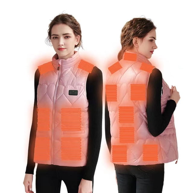 Chaleco calefactor inteligente Chaleco calefactor cálido para mujer Chaleco calefactor eléctrico de algodón de moda para hombre Ropa calefactora para pareja con clip para caballo