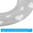 thumbnail image 2 of Inodoro Asiento Cubierta Unique Bargains 5uds Tapa Suave Más Grueso Estirable Lavable Corazón Gris, 2 of 5