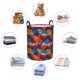 thumbnail image 4 of Balery Colorful Hawaii Palms Cesta de ropa redonda con asas, impermeable, independiente, para ropa, juguetes, dormitorio y familia-Medium, 4 of 6