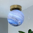 thumbnail image 2 of Graflsoa Blue Planet Wall Lamp Iron Glass Design E26 Socket 110-240V Input, 2 of 7