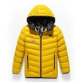 thumbnail image 6 of Odeerbi Toddler Boys Girls Heated Jacket Kids Puffer Coat Children USB Intelligent Constant Temperature 3 Areas Heated Coat Plus Size Winter Windproof Heated Jacket Yellow 4-5 Years, 6 of 7