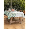 thumbnail image 3 of Outdoor Tablecloth with Umbrella Hole for Patio/Picnic/Party/Camping, Green Eucalyptus Leaves Waterproof Table Cloth Rectangle Table Cover Washable, Watercolor Spring Summer Botanical (60"x 120"), 3 of 8