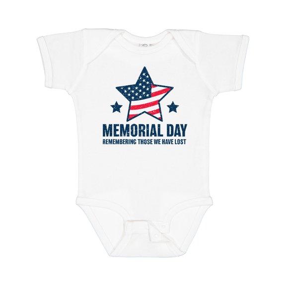 Inktastic Memorial Day Grunge Remembering Those We Have Lost Boys or Girls Baby Bodysuit
