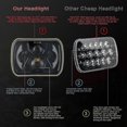 thumbnail image 3 of 1pcs H6054 7x6inch 5x7 Inch Led Projector Headlight Square Sealed Beam For Plym Wrangler Xj Yj, 3 of 5