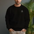 thumbnail image 2 of Men's 330g 100% Cotton All Seeing Eye Pattern Dropped Shoulder Crew Neck Sweatshirt, 2 of 17