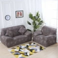thumbnail image 4 of SHANNA Stretch Sofa Cover Printed Couch Covers Sofa Slipcovers for 1/2/3/4 Seater Elastic Universal Furniture Protector （Gray,1 Seater (35-55 in)）, 4 of 10