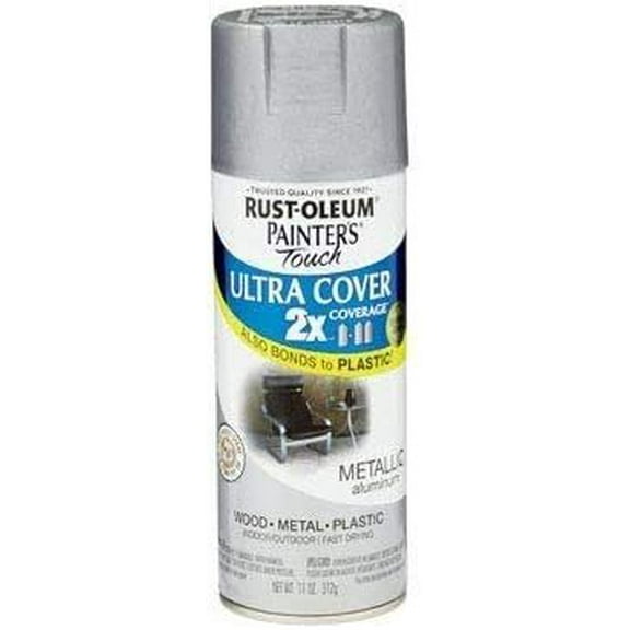 Rust-Oleum 249128 Painter's Touch Multi-Purpose Spray Paint, Aluminum, 11-Ounce