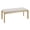 Grey, Gold, variant on Lumisource Fuji Gold Metal And Camel Faux Leather Bench BC-FUJI AUCAM