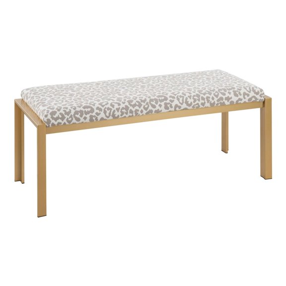 Lumisource Fuji Contemporary Bench With Gold And Grey Finish BC-FUJI AUGYL