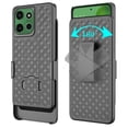 thumbnail image 4 of For Motorola Moto G Power 5G 2025 Case with Belt Clip Holster, Heavy Duty Shockproof Rugged Cell Phone Case Shell Combo Protective Kickstand Cover for Moto G Power 5G 2023 - Black, 4 of 10