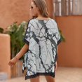 thumbnail image 5 of Marble Texture Women's Swimsuit Coverup Summer Beach Cover Up Bathing Suit Dress, 5 of 6