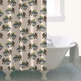 thumbnail image 4 of Light Pink Bigfoot and Mountain Pattern Shower Curtain 36"x72" ,Bathroom Decorative Shower Curtains Set with 12 Hooks,Modern Waterproof Washable Shower Curtain, 4 of 6