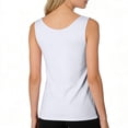 thumbnail image 4 of AHMOMEI 3 Pack Womens Sleeveless Scoop Neck Tank Top Seamless Slim Fit Camisole Cotton Tank Top Women Racerback Womens Shirts White XXL, 4 of 6