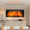 thumbnail image 2 of VINGLI 40'' Electric Fireplace, 3-in-1 Ultra-Thin Wall Mounted, Freestanding & Recessed Fireplace with Remote & APP Control, 1500W Wall Heater w/ 12 Flame Color, 5 Brightness, Timer, Log Set & Crystal, 2 of 8